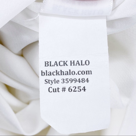 Black Halo Womens 8 Madigan Sheath Dress Off Shoulder Soft Knit Stretchy White - Picture 11 of 12